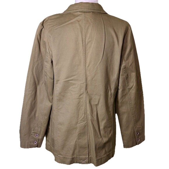 Talbots Women’s Green Utility Cotton Blazer Casual Workwear Chore Coat Size 12 - Picture 3 of 9